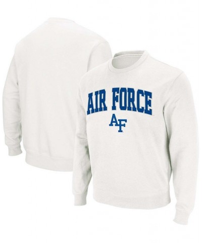 Men's White Air Force Falcons Arch Logo Sweatshirt $35.39 Sweatshirt