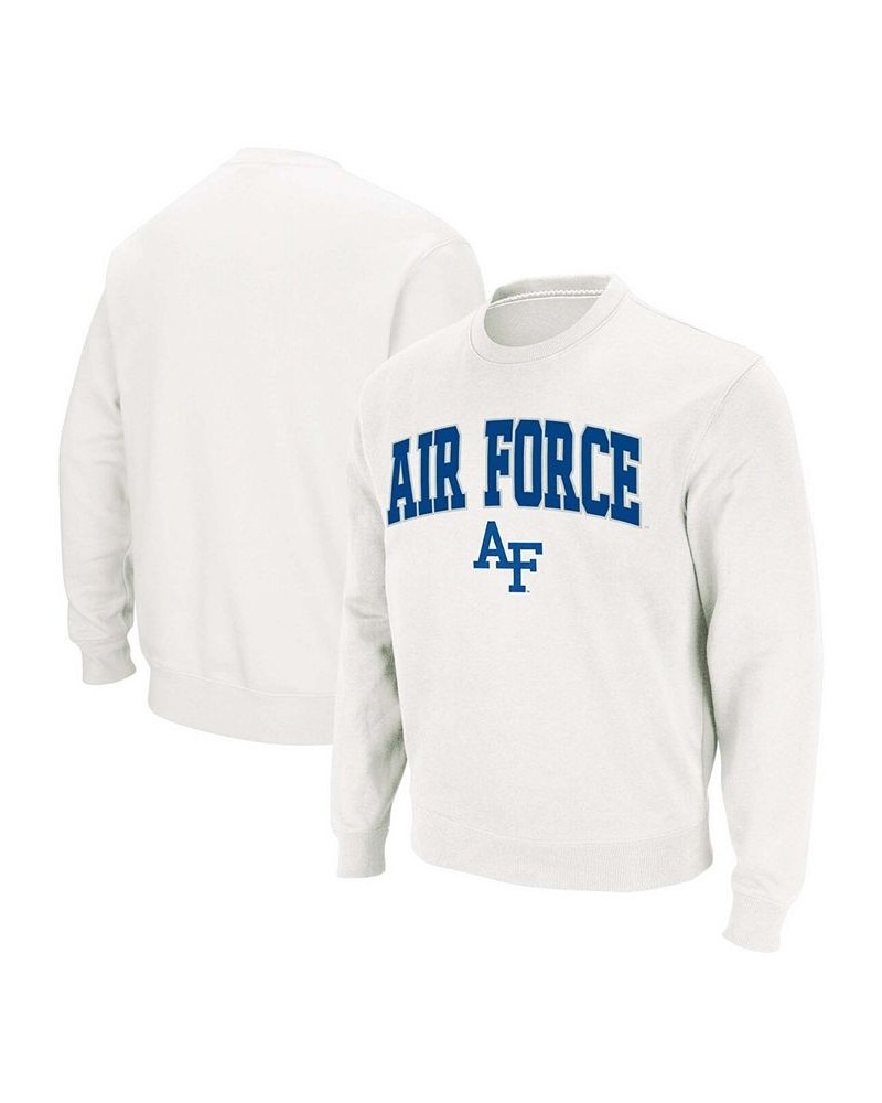 Men's White Air Force Falcons Arch Logo Sweatshirt $35.39 Sweatshirt