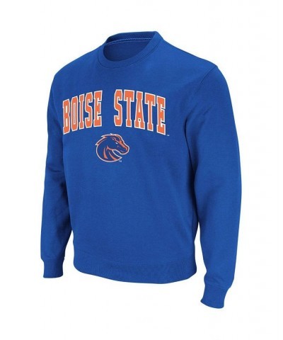 Men's Royal Boise State Broncos Arch and Logo Crew Neck Sweatshirt $27.00 Sweatshirt