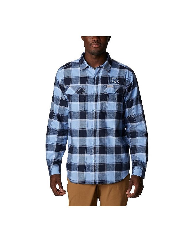 Men's Carolina Blue North Carolina Tar Heels Flare Gun Flannel Team Button-Up Shirt $41.24 Shirts