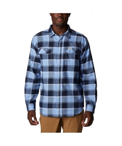 Men's Carolina Blue North Carolina Tar Heels Flare Gun Flannel Team Button-Up Shirt $41.24 Shirts