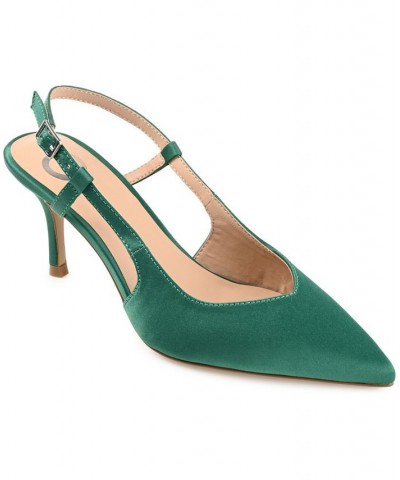 Women's Knightly Slingback Heels Green $44.65 Shoes