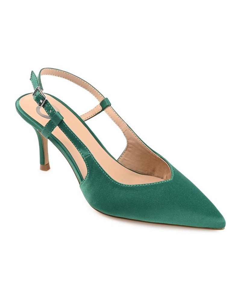 Women's Knightly Slingback Heels Green $44.65 Shoes