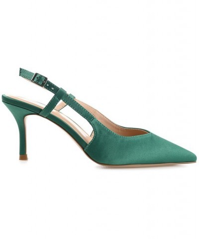 Women's Knightly Slingback Heels Green $44.65 Shoes