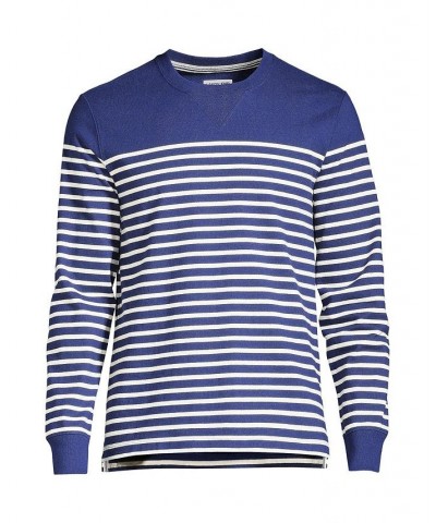 Men's Long Sleeve Rugby Crew Tee Placed navy/ivory stripe $34.84 Polo Shirts