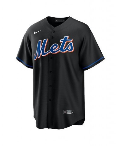 Men's Francisco Lindor Black New York Mets 2022 Alternate Replica Player Jersey $62.35 Jersey