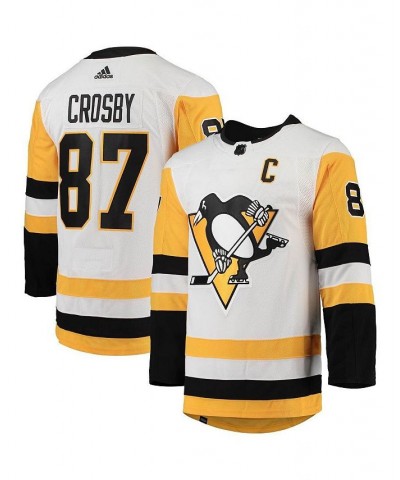 Men's Sidney Crosby White Pittsburgh Penguins Away Captain Patch Primegreen Authentic Pro Player Jersey $88.80 Jersey