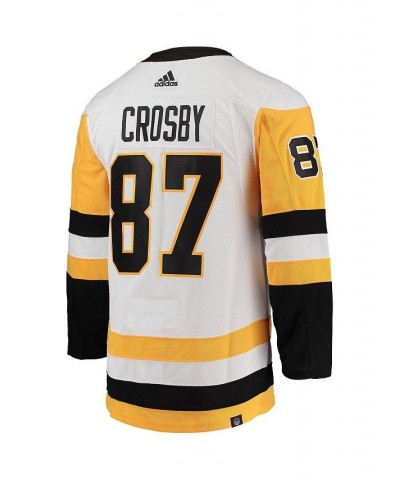 Men's Sidney Crosby White Pittsburgh Penguins Away Captain Patch Primegreen Authentic Pro Player Jersey $88.80 Jersey