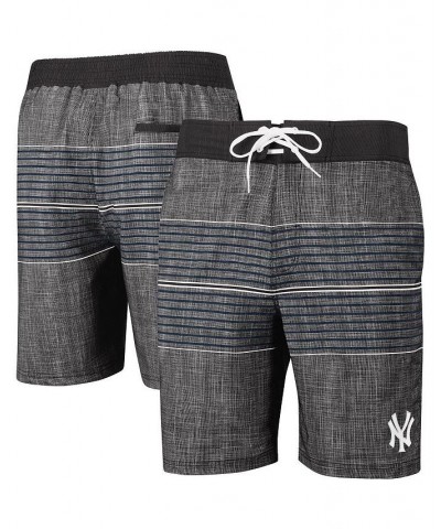 Men's Charcoal New York Yankees Horizon Volley Swim Trunks $35.39 Swimsuits