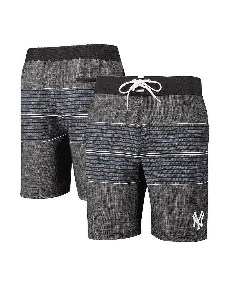 Men's Charcoal New York Yankees Horizon Volley Swim Trunks $35.39 Swimsuits