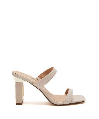 Women's The Hollow Slip-on Heel Sandal Tan/Beige $52.36 Shoes