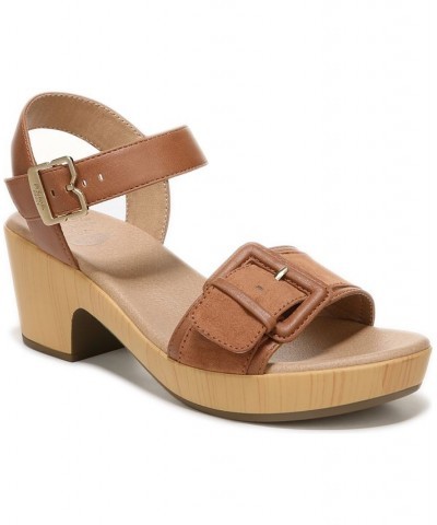 Women's Felicity Too Ankle Strap Sandals Brown $43.20 Shoes