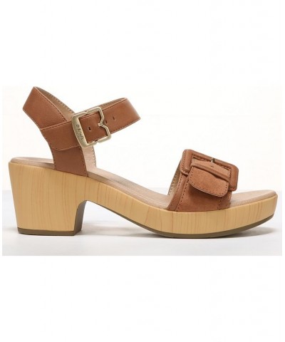 Women's Felicity Too Ankle Strap Sandals Brown $43.20 Shoes