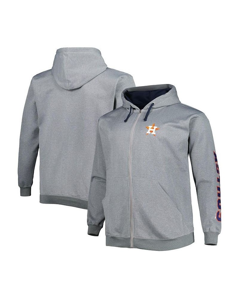 Men's Ash Houston Astros Big and Tall Pullover Hoodie $38.00 Sweatshirt