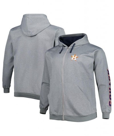 Men's Ash Houston Astros Big and Tall Pullover Hoodie $38.00 Sweatshirt