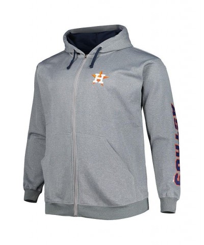 Men's Ash Houston Astros Big and Tall Pullover Hoodie $38.00 Sweatshirt