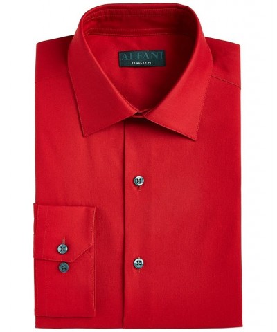 Men's Regular Fit 2-Way Stretch Stain Resistant Dress Shirt Red $19.50 Dress Shirts