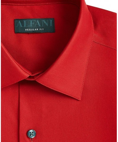 Men's Regular Fit 2-Way Stretch Stain Resistant Dress Shirt Red $19.50 Dress Shirts