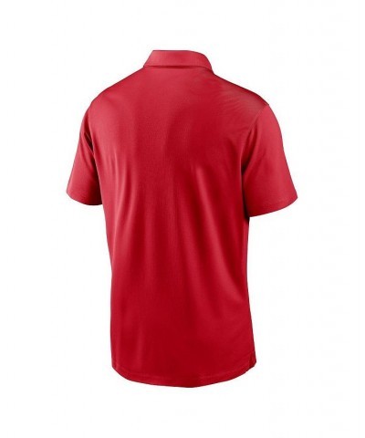 Men's Red Cleveland Guardians Team Logo Polo $26.00 Polo Shirts