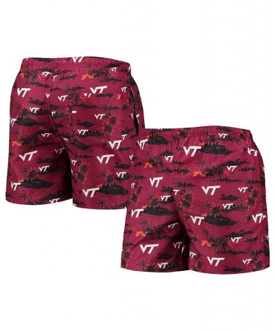 Men's Maroon Virginia Tech Hokies Island Palm Swim Trunks $21.62 Swimsuits