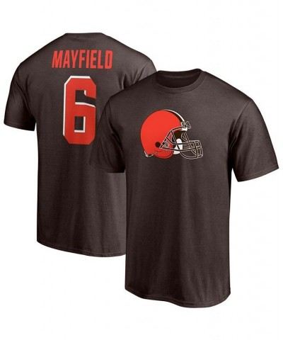 Men's Baker Mayfield Brown Cleveland Browns Player Icon Name and Number T-shirt $20.39 T-Shirts