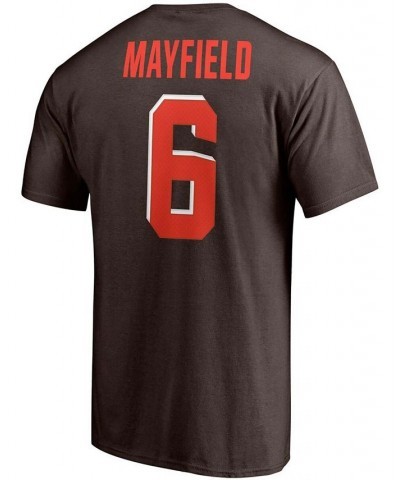 Men's Baker Mayfield Brown Cleveland Browns Player Icon Name and Number T-shirt $20.39 T-Shirts