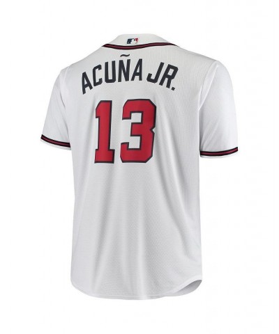 Men's Ronald Acuna Jr. White Atlanta Braves Big and Tall Replica Player Jersey $52.00 Jersey