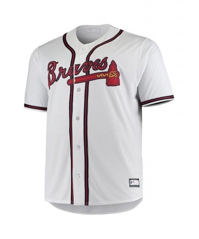 Men's Ronald Acuna Jr. White Atlanta Braves Big and Tall Replica Player Jersey $52.00 Jersey