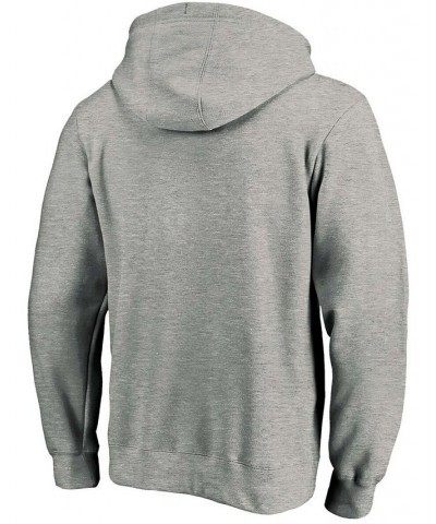 Men's Heathered Gray Charlotte FC Primary Logo Pullover Hoodie $29.57 Sweatshirt