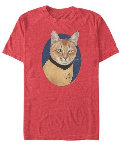 Star Trek Men's The Original Series Cat-Tain Kirk Short Sleeve T-Shirt Red $20.29 T-Shirts