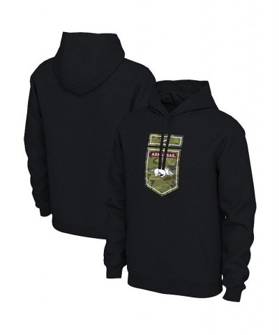 Men's Black Arkansas Razorbacks Veterans Camo Pullover Hoodie $28.00 Sweatshirt