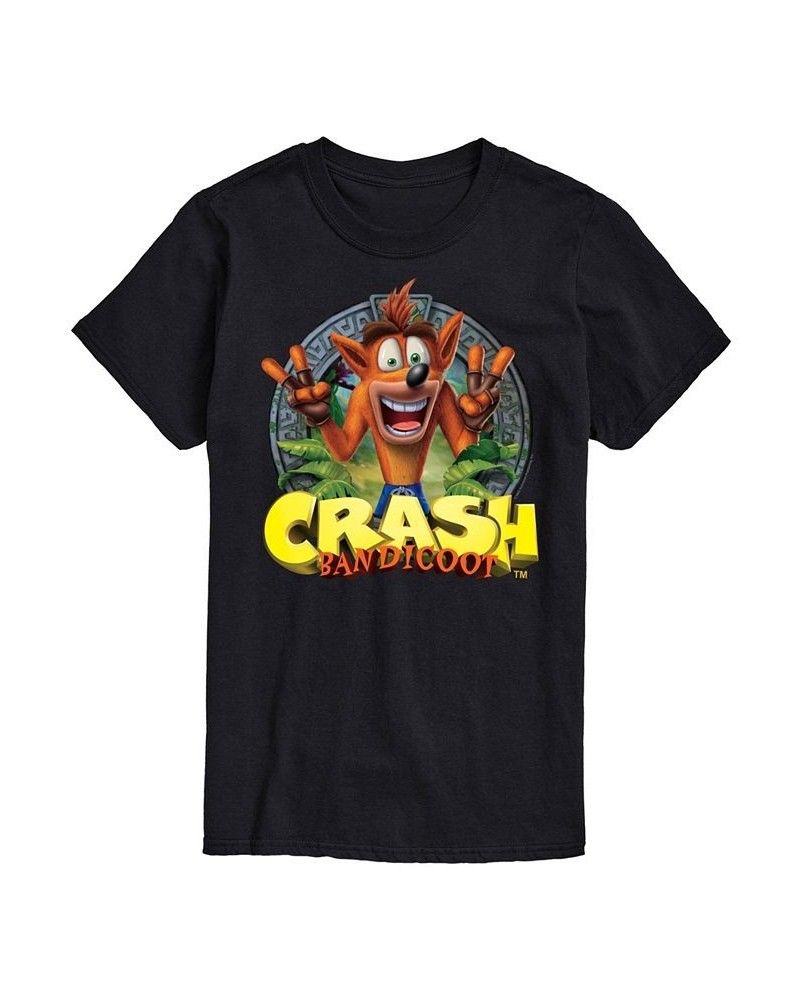 Men's Crash Bandicoot T-shirt Black $18.19 T-Shirts