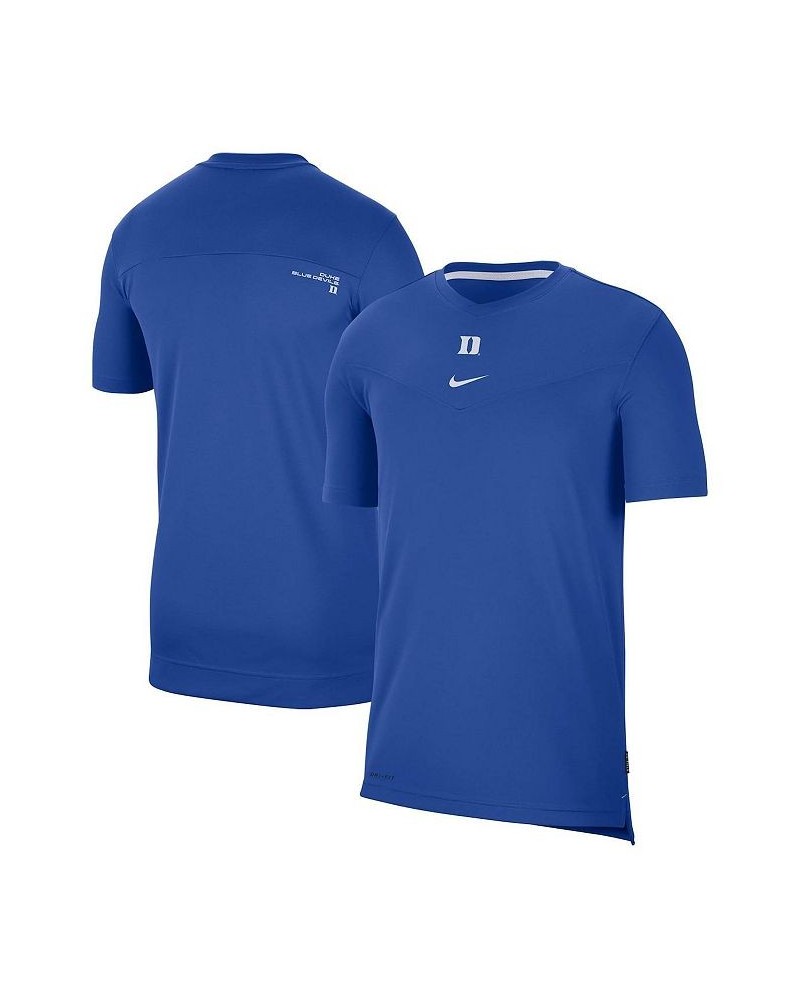 Men's Royal Duke Blue Devils 2021 Sideline Football Coaches Performance Top $19.35 T-Shirts