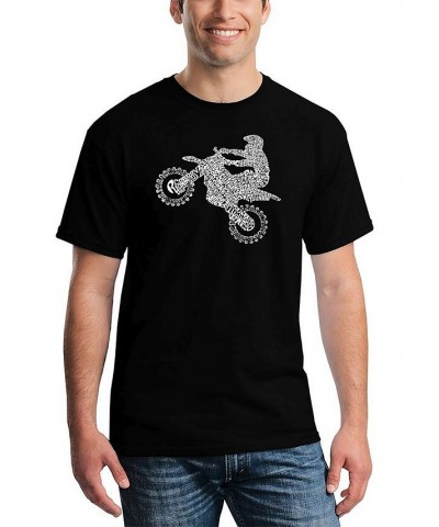 Men's Freestyle Motocross - FMX Word Art T-shirt Black $20.64 T-Shirts