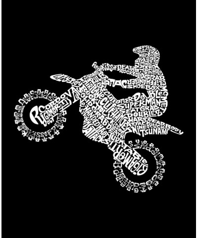 Men's Freestyle Motocross - FMX Word Art T-shirt Black $20.64 T-Shirts