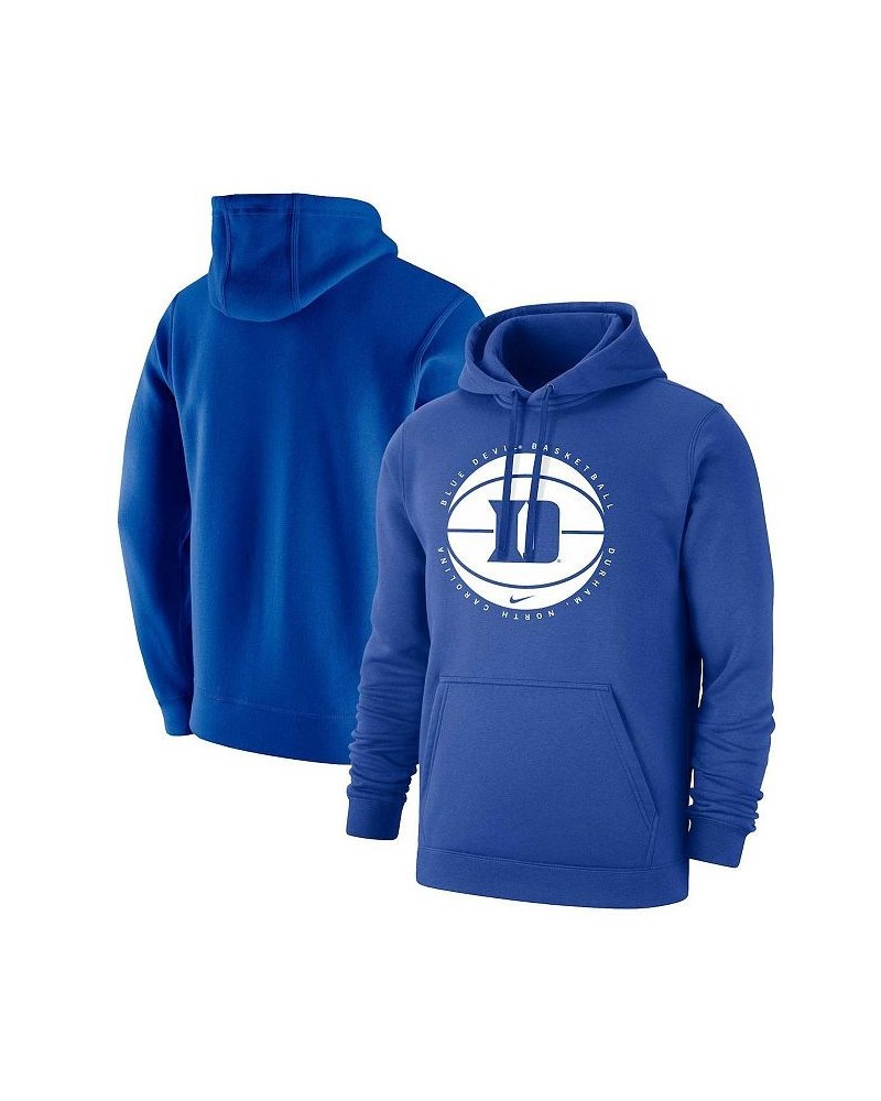 Men's Royal Duke Blue Devils Basketball Pullover Hoodie $34.31 Sweatshirt