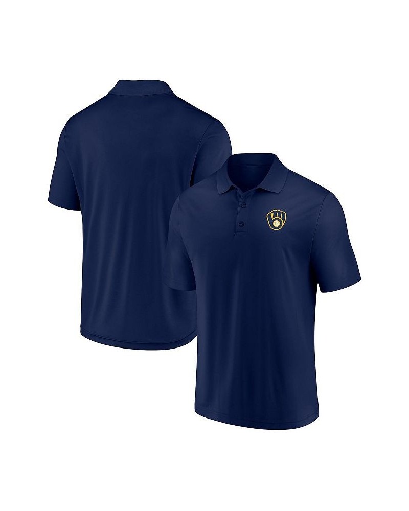 Men's Branded Navy Milwaukee Brewers Winning Streak Polo Shirt $29.25 Polo Shirts