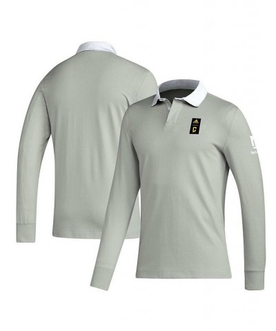 Men's 2023 Player Gray Columbus Crew Travel Long Sleeve Polo Shirt $38.40 Polo Shirts