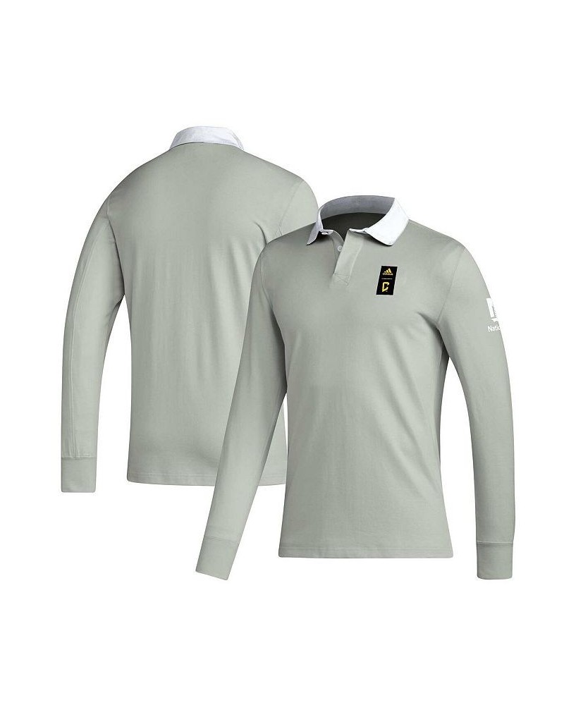 Men's 2023 Player Gray Columbus Crew Travel Long Sleeve Polo Shirt $38.40 Polo Shirts