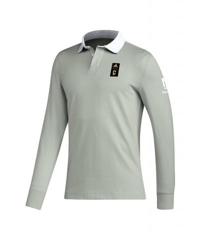 Men's 2023 Player Gray Columbus Crew Travel Long Sleeve Polo Shirt $38.40 Polo Shirts