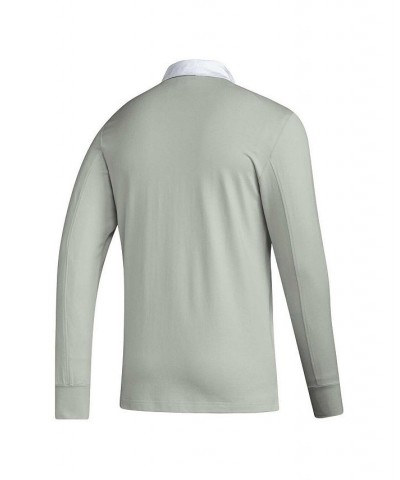 Men's 2023 Player Gray Columbus Crew Travel Long Sleeve Polo Shirt $38.40 Polo Shirts