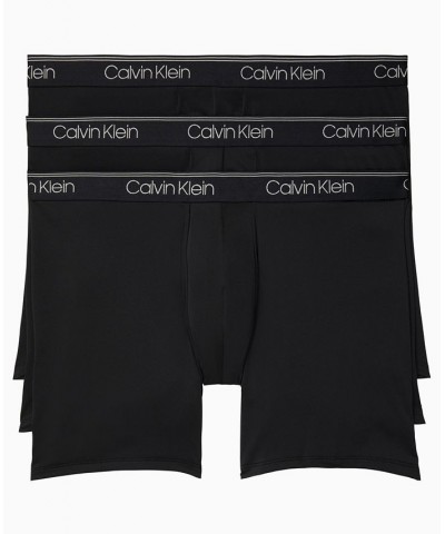 Men's Big & Tall Microfiber Stretch 3 Pack Boxer Brief Black $21.48 Underwear