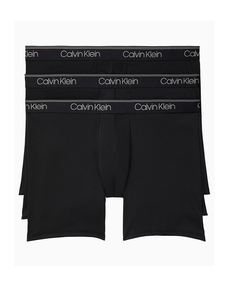 Men's Big & Tall Microfiber Stretch 3 Pack Boxer Brief Black $21.48 Underwear