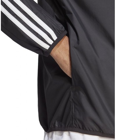 Men's Essentials Woven Three-Stripes Logo Windbreaker Multi $33.13 Jackets