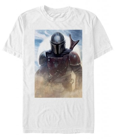 Star Wars Men's Mandalorian Boba Fett Poster T-shirt White $14.70 T-Shirts