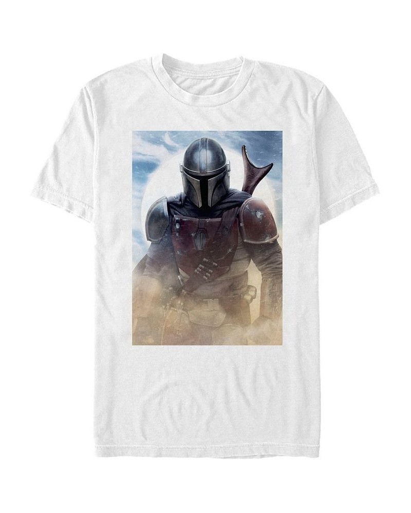 Star Wars Men's Mandalorian Boba Fett Poster T-shirt White $14.70 T-Shirts