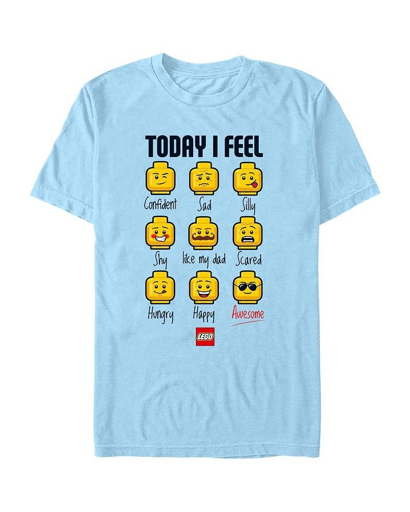 Men's Lego Iconic Expressions of Lego Guy Short Sleeve T-shirt Blue $18.89 T-Shirts