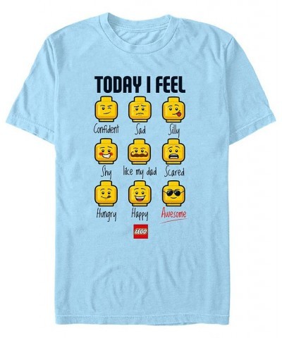 Men's Lego Iconic Expressions of Lego Guy Short Sleeve T-shirt Blue $18.89 T-Shirts