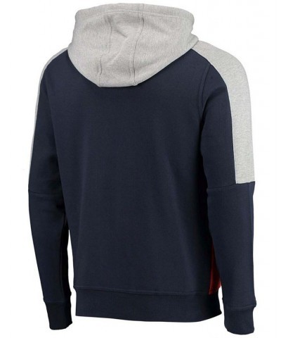 Men's Navy, Orange Chicago Bears Playoffs Color Block Full-Zip Hoodie $38.70 Sweatshirt