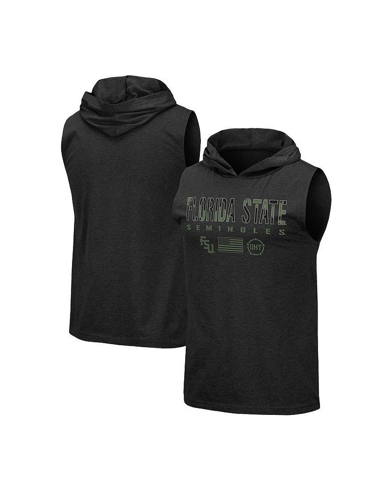 Men's Black Florida State Seminoles OHT Military-Inspired Appreciation Camo Logo Hoodie Sleeveless T-shirt $19.80 T-Shirts